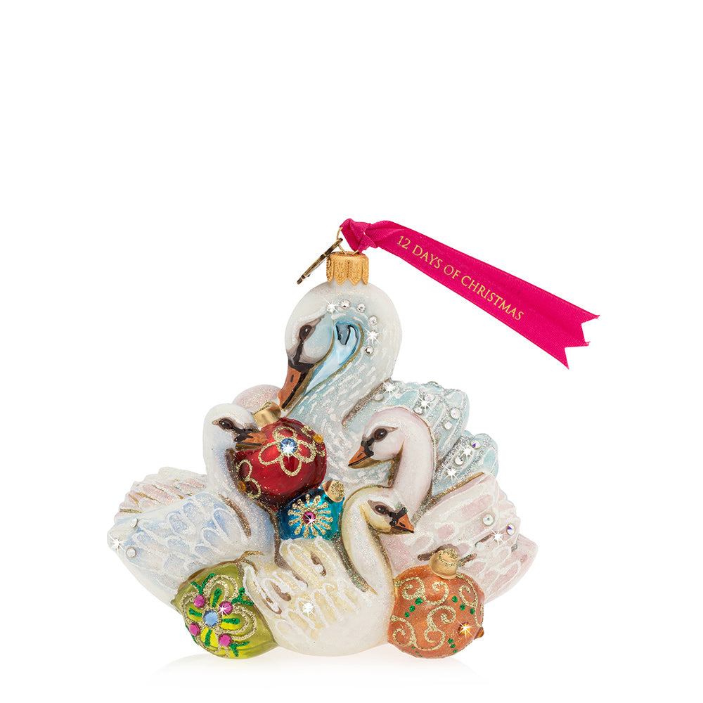 Seven Swans A-Swimming Ornament | Jay Strongwater