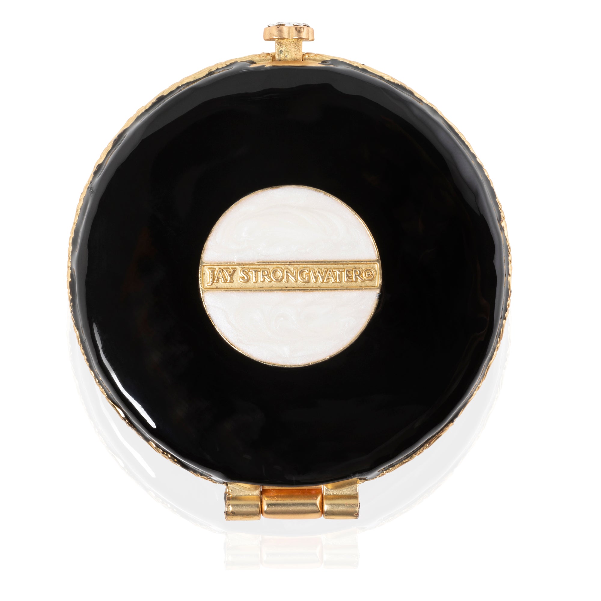 Jay Strongwater Monroe Lip Compact Black & Red.