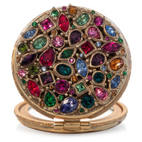 Jay Strongwater Helena Round Jeweled Compact.