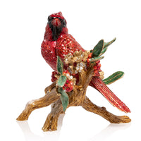 Jay Strongwater Red Cardinal On Branch Figurine.