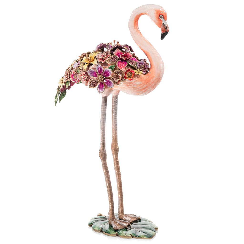 Jay Strongwater Amira Floral Flamingo.