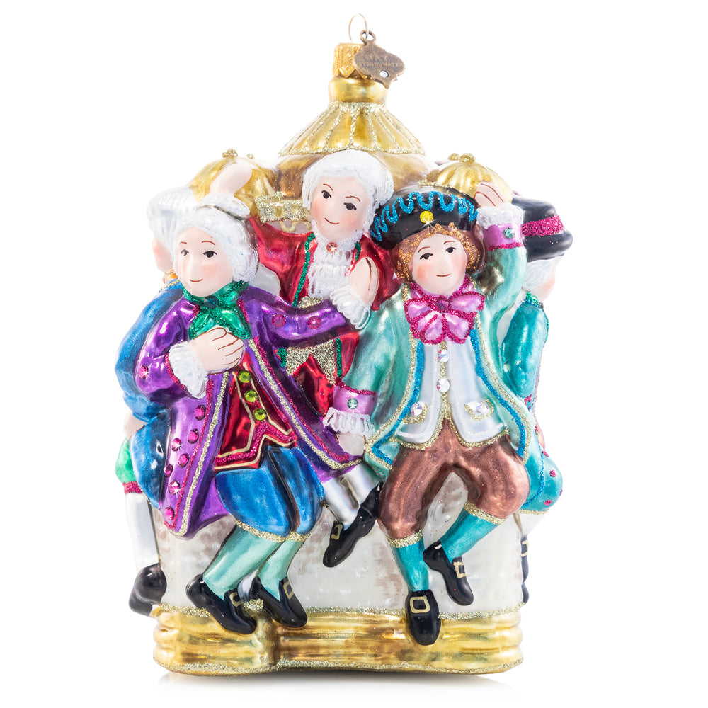 10 Lords-A-Leaping Glass Ornament