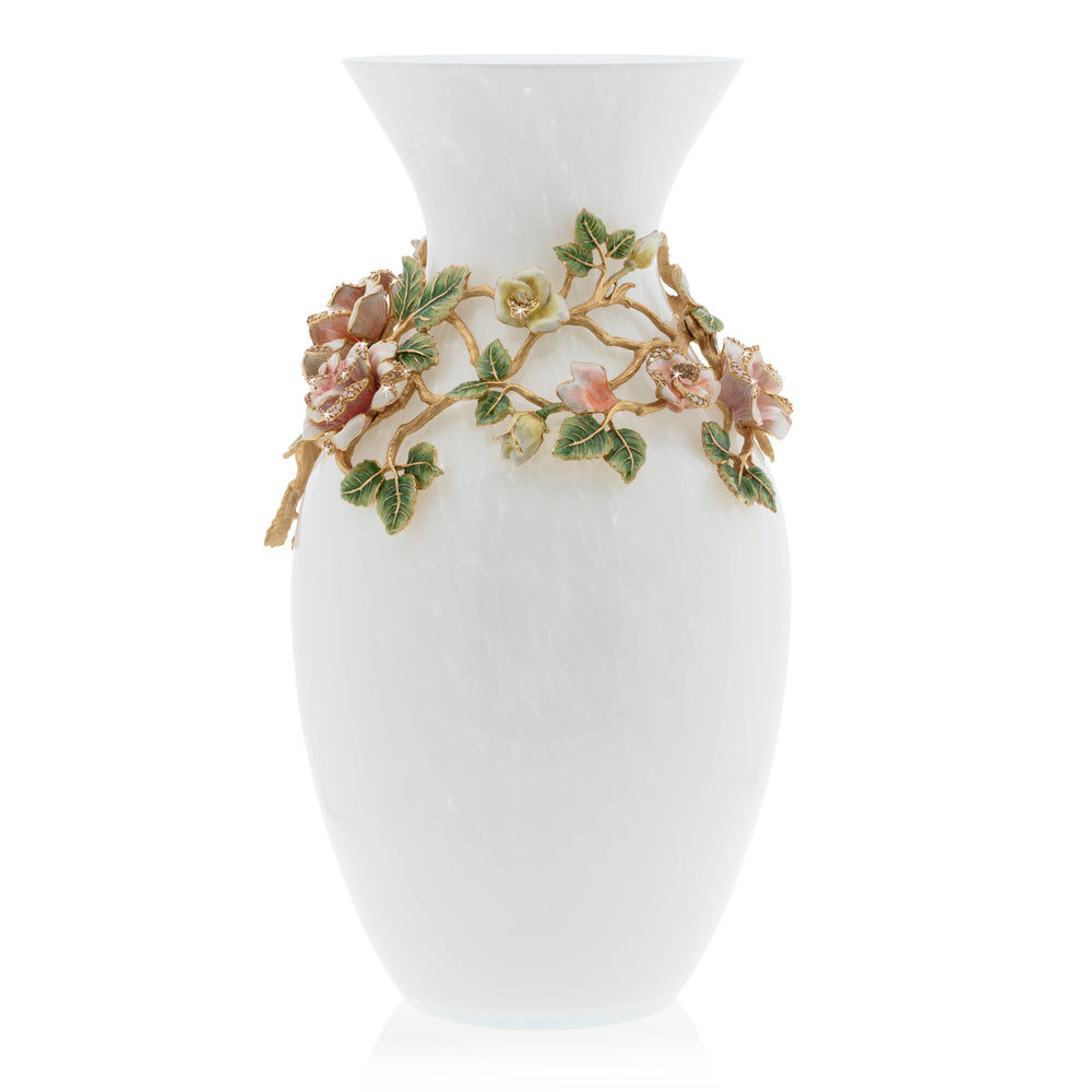 Rose - White Vase - Flower Vase