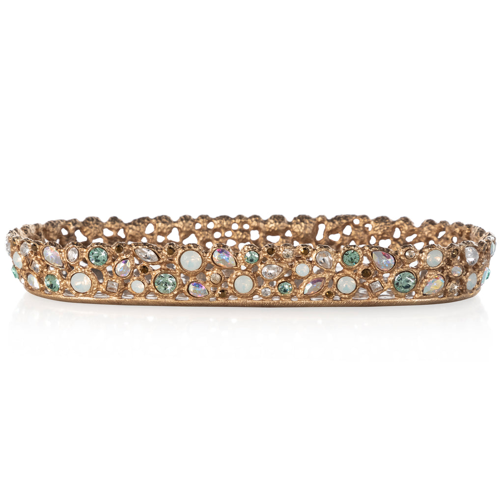Jay Strongwater Julius Bejeweled Tray - Opal.