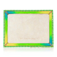Jay Strongwater Lucas Stone Edge 5" x 7" Frame - Electric Green.