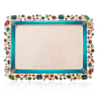 Jay Strongwater Emery Bejeweled 4" x 6" Frame - Peacock.