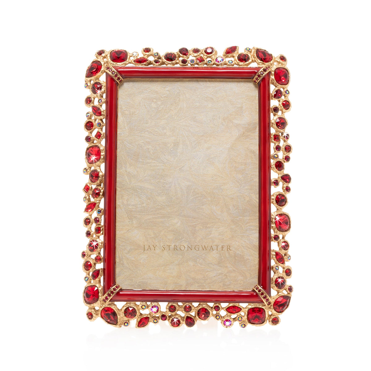 Jay Strongwater Emery Bejeweled 4 x 6 Picture Frame Peacock