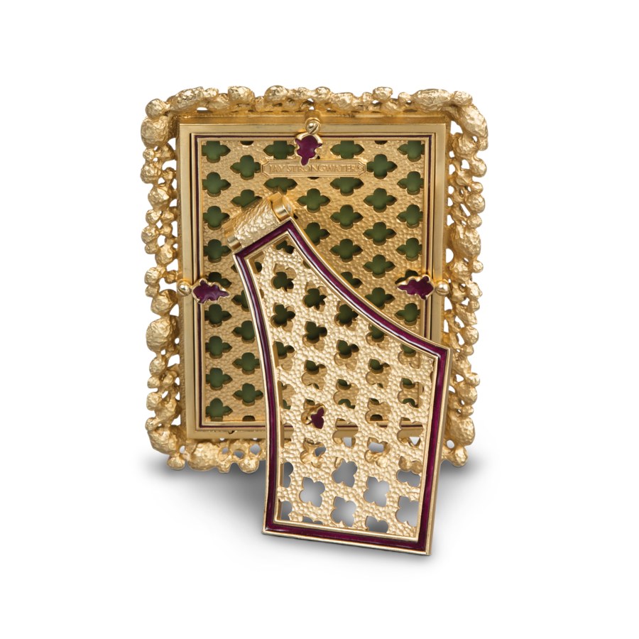 Jay Strongwater Emery Bejeweled 4 x 6 Picture Frame Peacock