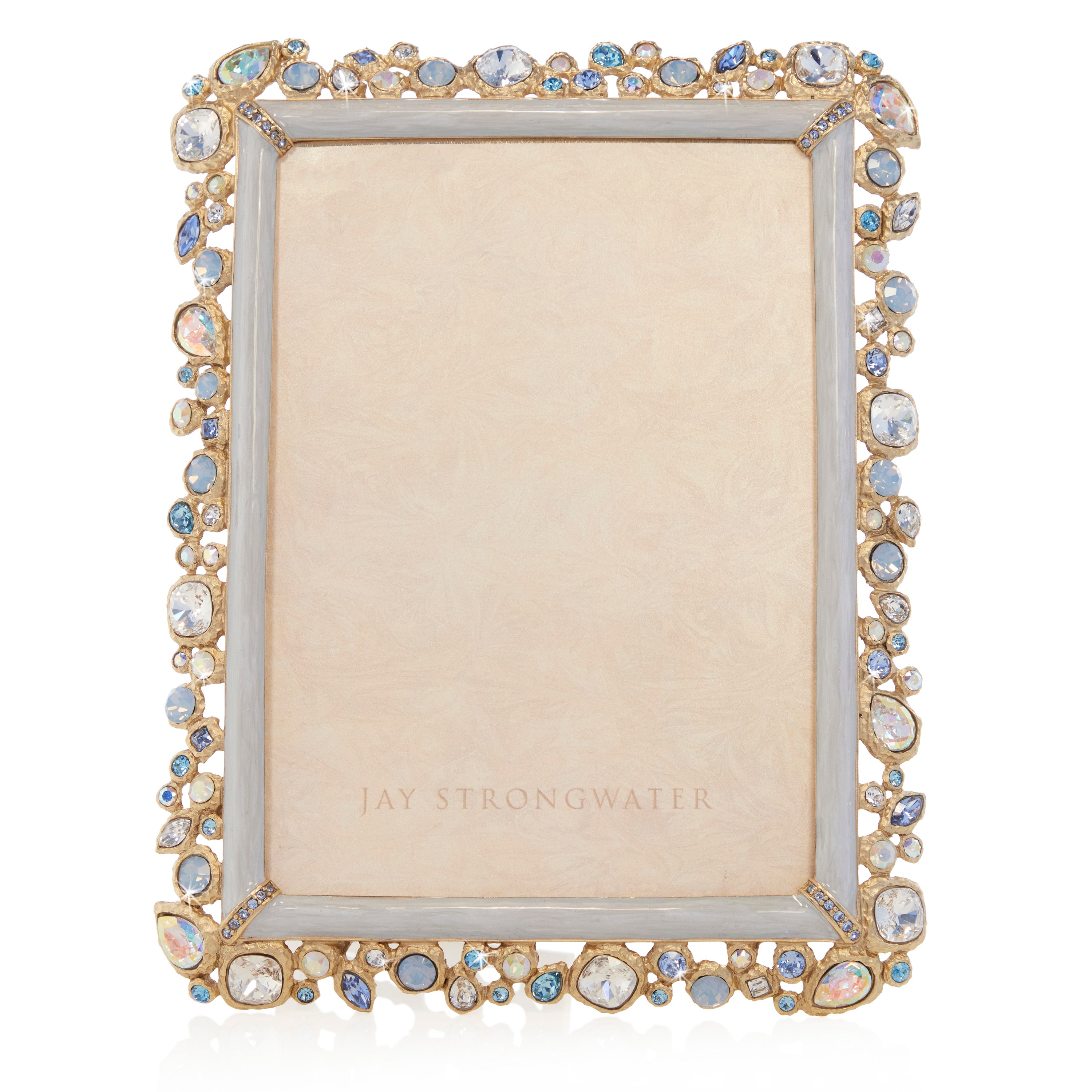 Leslie Bejeweled 5" x 7" Frame - Baby Blue