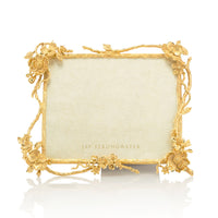 Jay Strongwater Delilah Floral Branch 8" x 10" Frame - Gold.