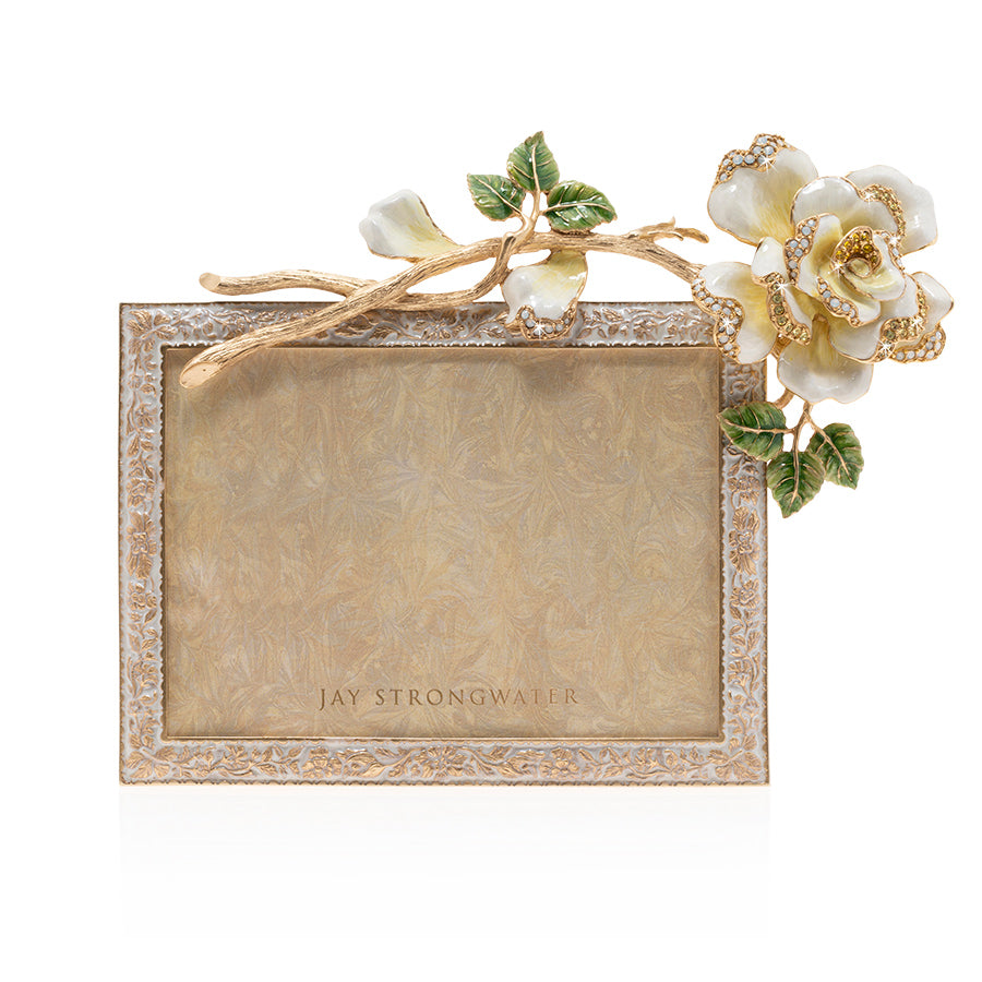 Jay Strongwater Beauty Rose 5" x 7" Frame - Rose.
