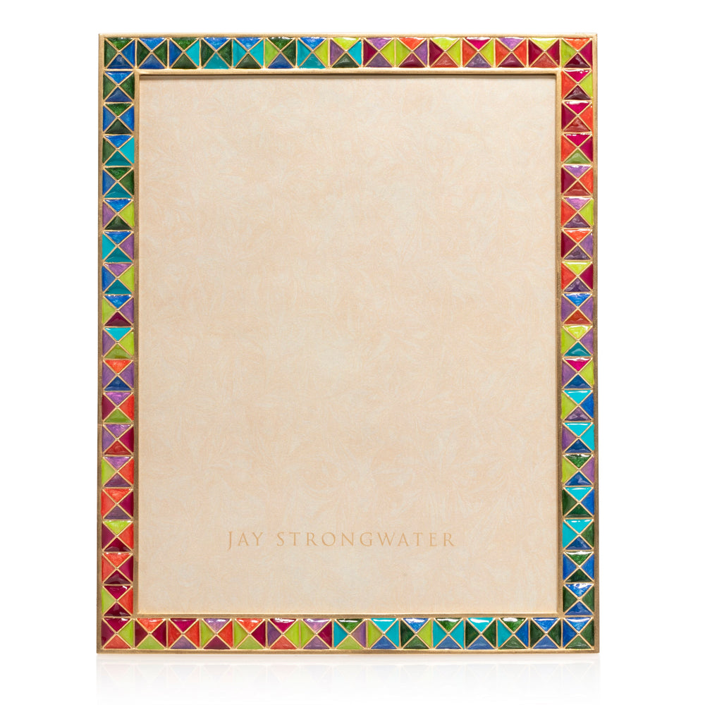 Jay Strongwater Vertex Pyramid 8" x 10" Frame - Rainbow.