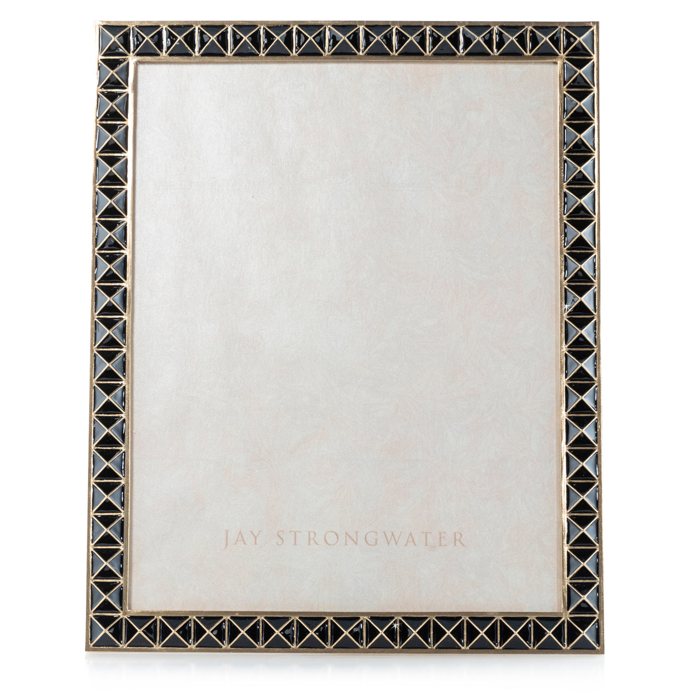 Jay Strongwater Vertex Pyramid 8" x 10" Frame - Black Onyx.