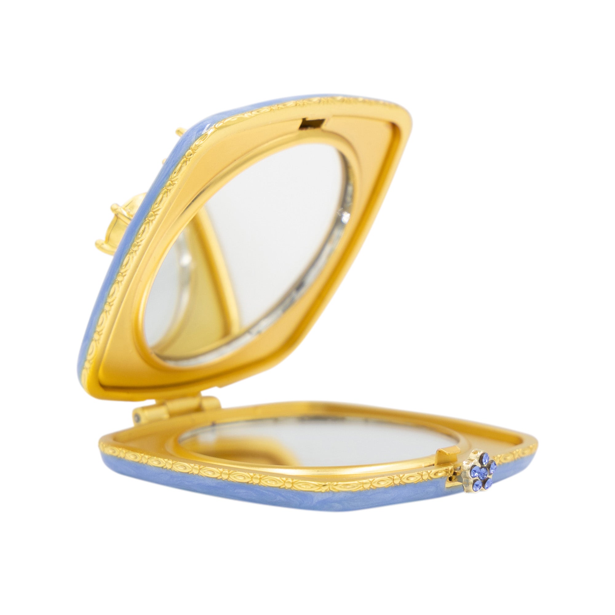 Luella 2” Square Jeweled Compact – Flora & Fauna