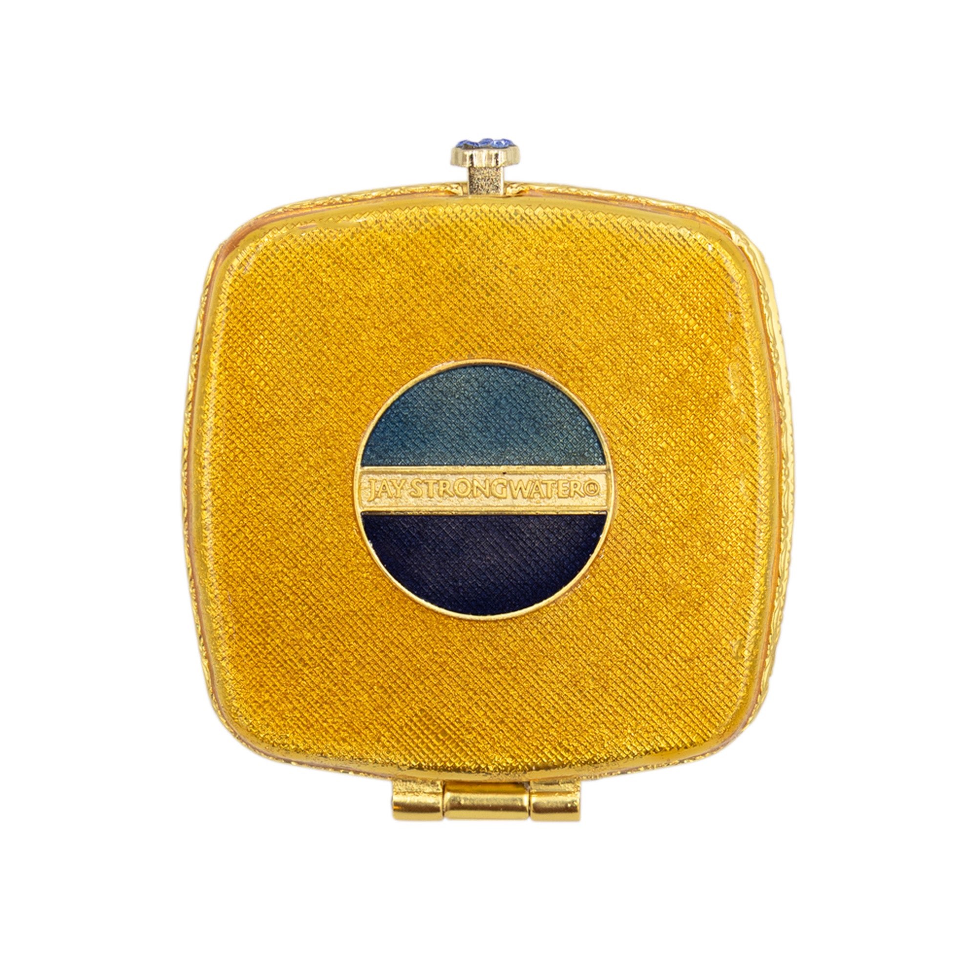 Luella 2” Square Jeweled Compact – Delft Garden