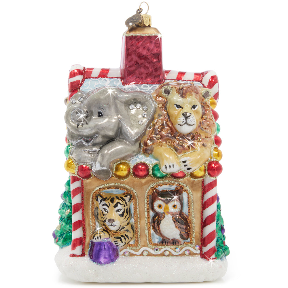 Baby's First Christmas Gingerbread House Glass Ornament