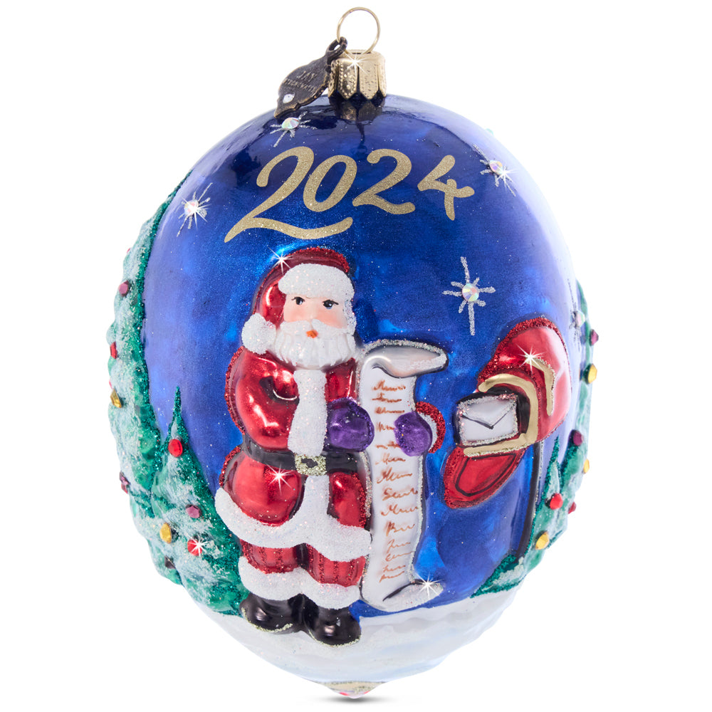 2024 Christmas Delivery Glass Ornament