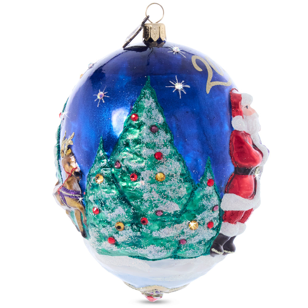 2024 Christmas Delivery Glass Ornament