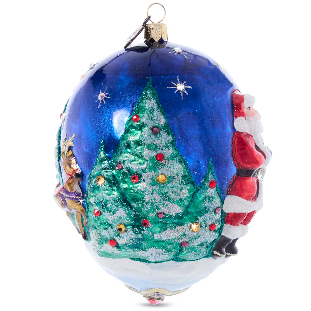 Christmas Delivery Glass Ornament