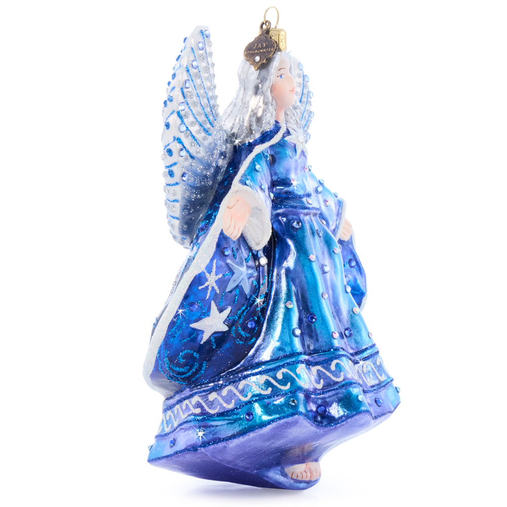 Night Angel Glass Ornament