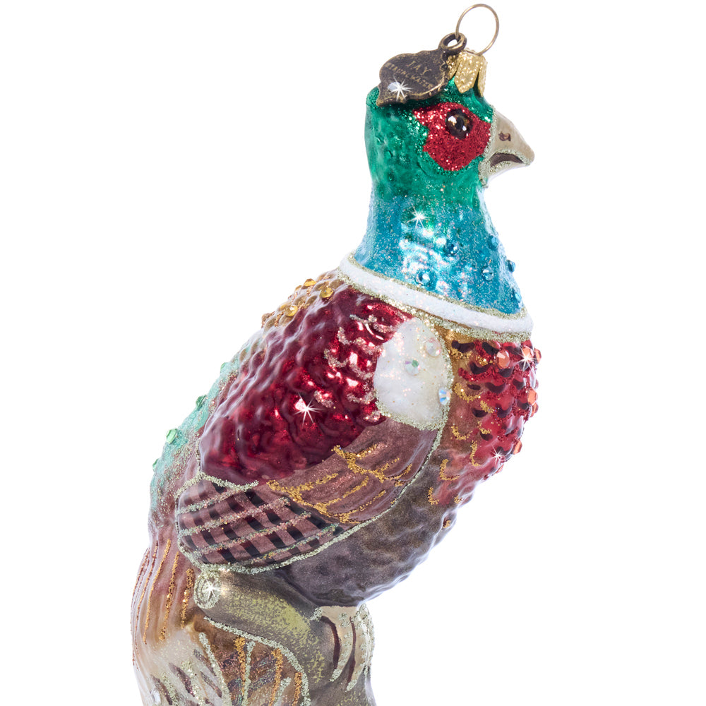 Pheasant Glass Ornament