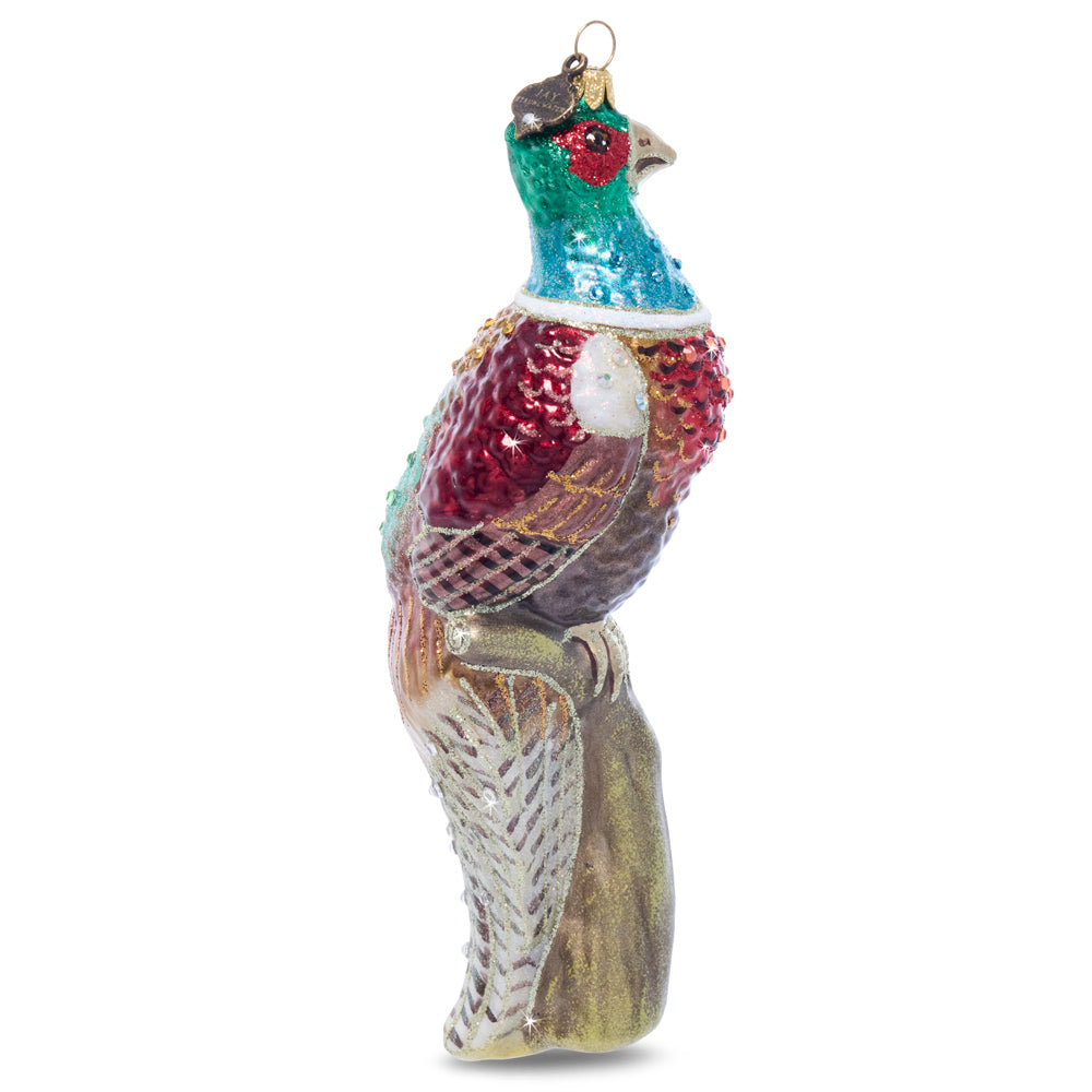 Décoration En Verre Jay Strongwater – Faisan SDH20104-250, Ornement Neuf