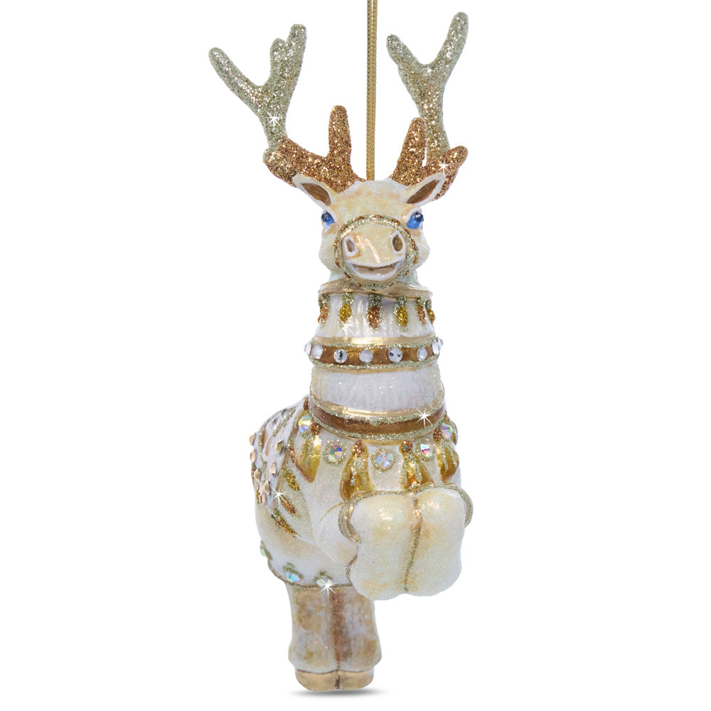 Blitzen Glass Ornament