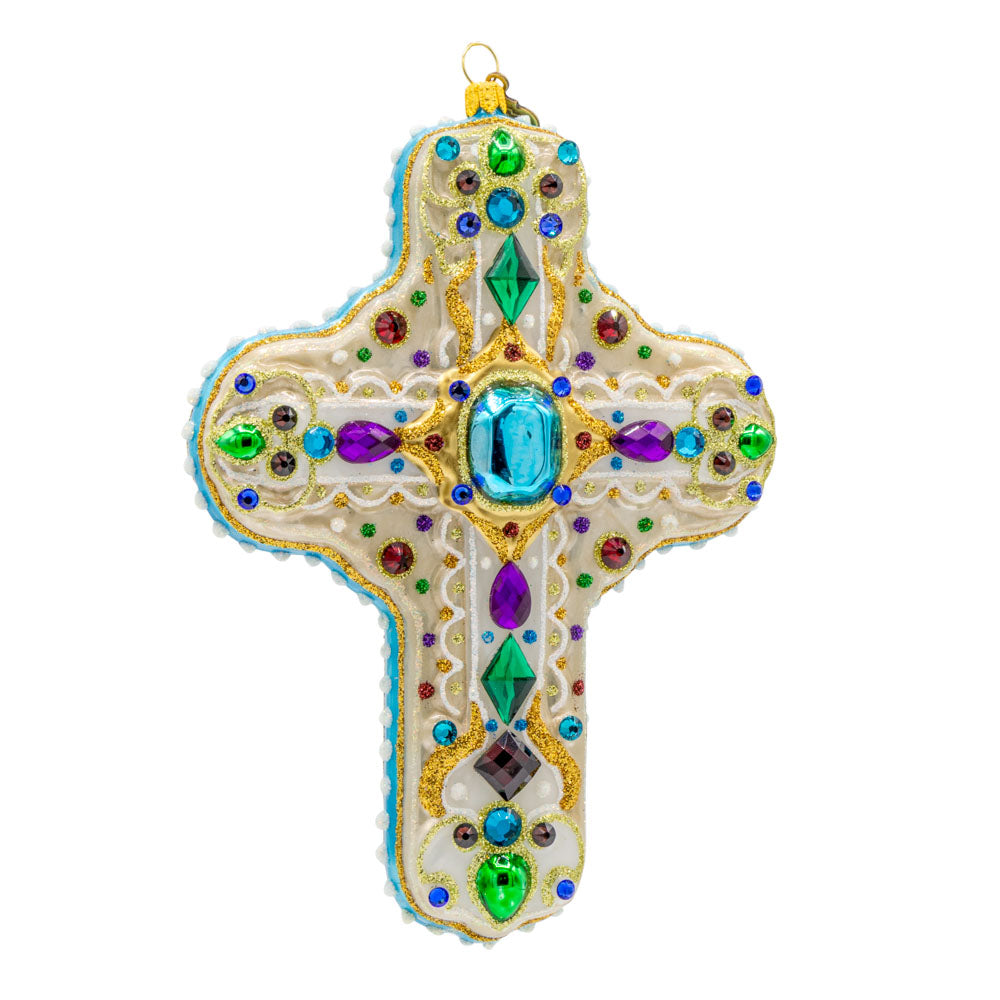Sacred Jewel Cross Ornament