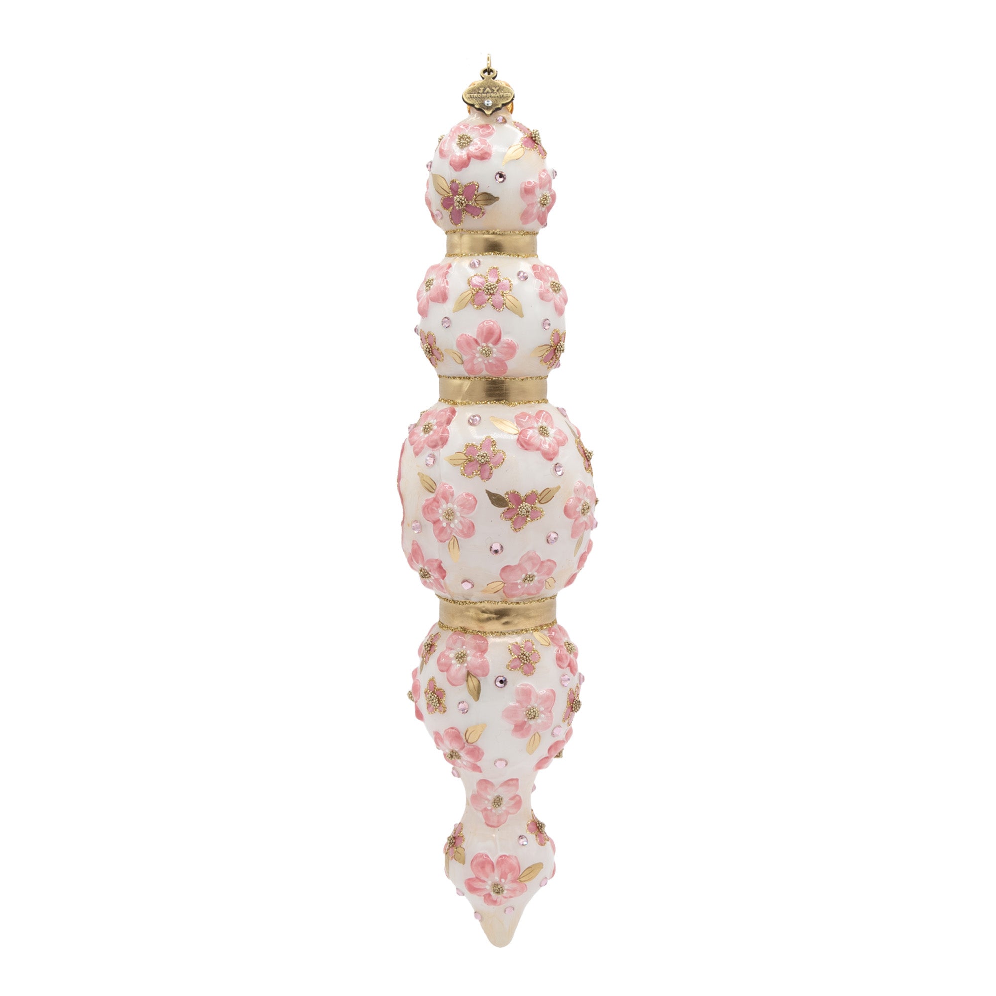 Pink Floral Icicle Ornament
