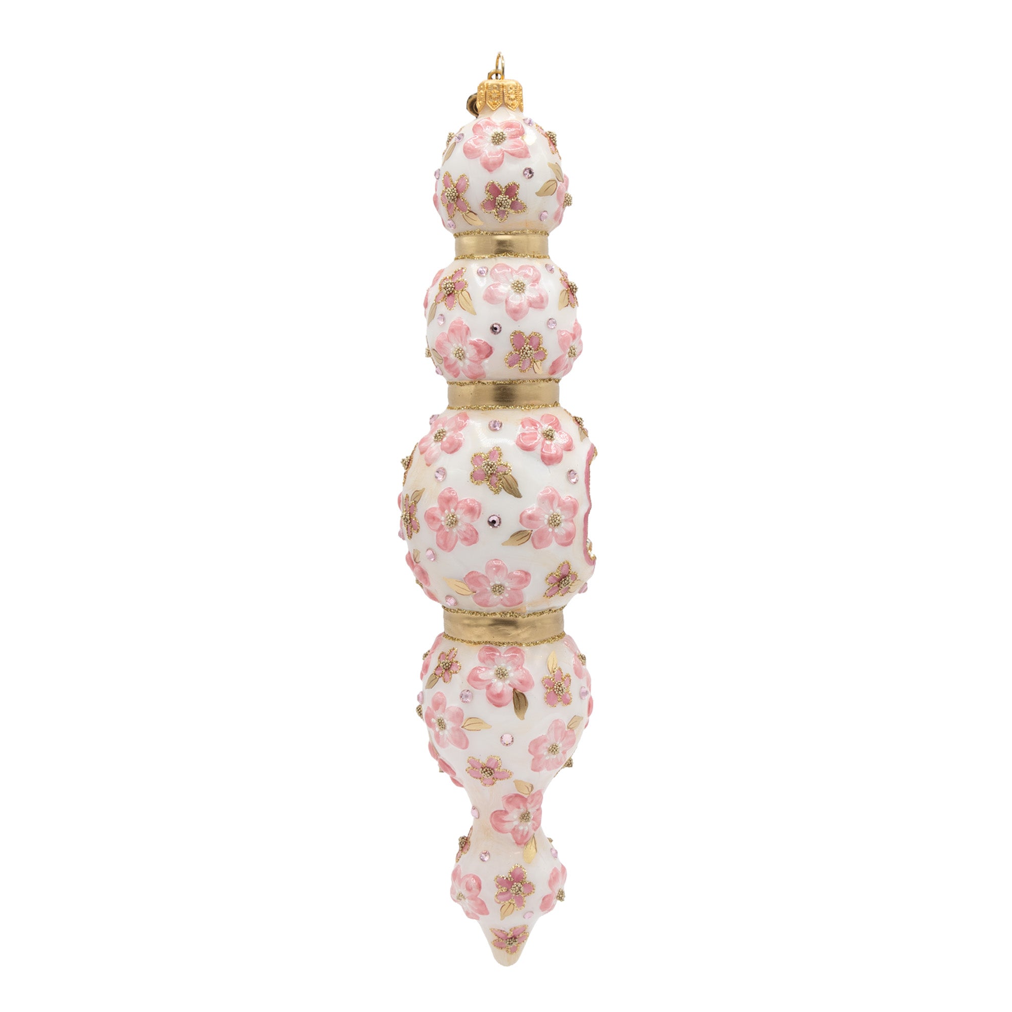 Pink Floral Icicle Ornament