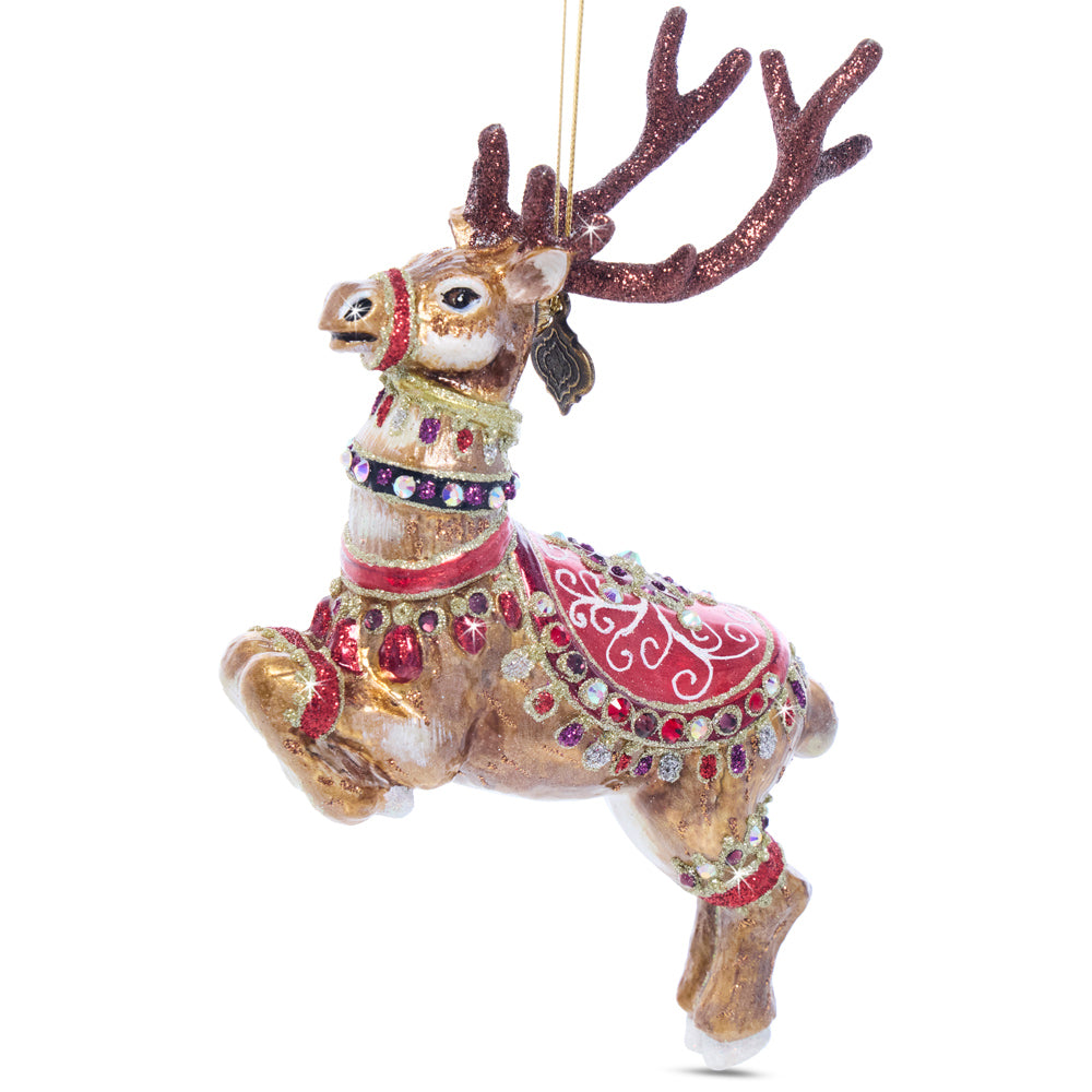 dancer reindeer ornament