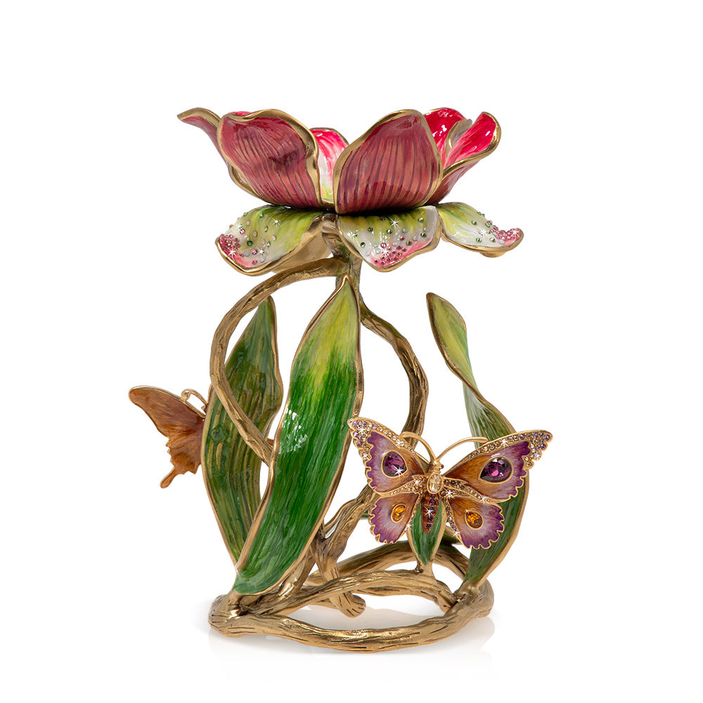 【美品】JAY STRONGWATER コンパクトミラー 花鳥風月 ￼￼￼ピンク Jay Strongwater Luxury Candle Holders | Candlesticks & More