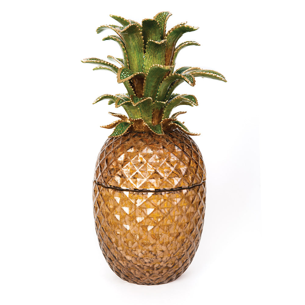 Winston Pineapple Jeweled Glass Jar