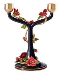 Red - Rose - Candlestick Holder