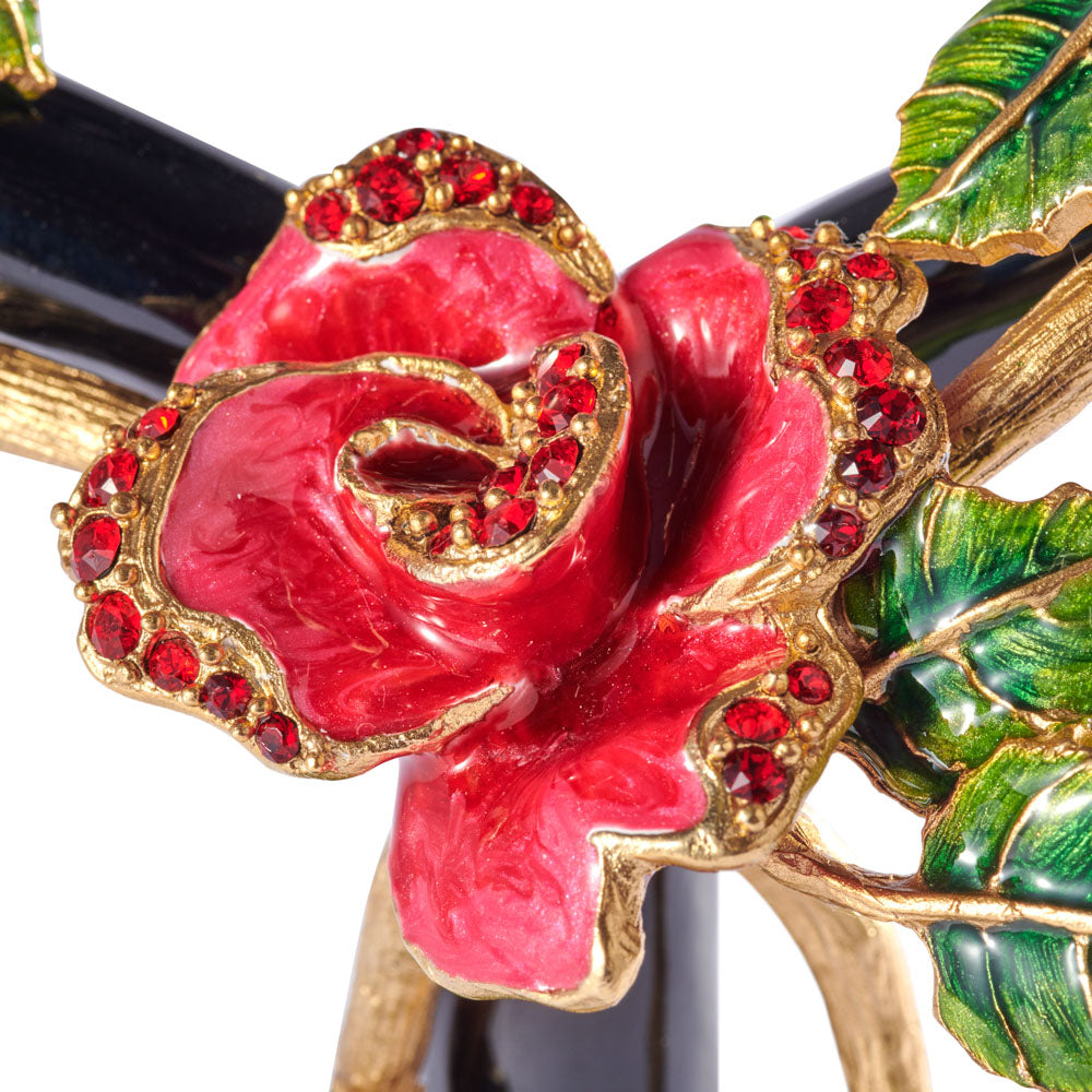 Red - Rose - Candlestick Holder