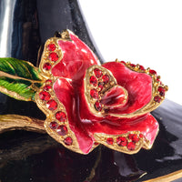 Red and Black Floral Candle Holder 