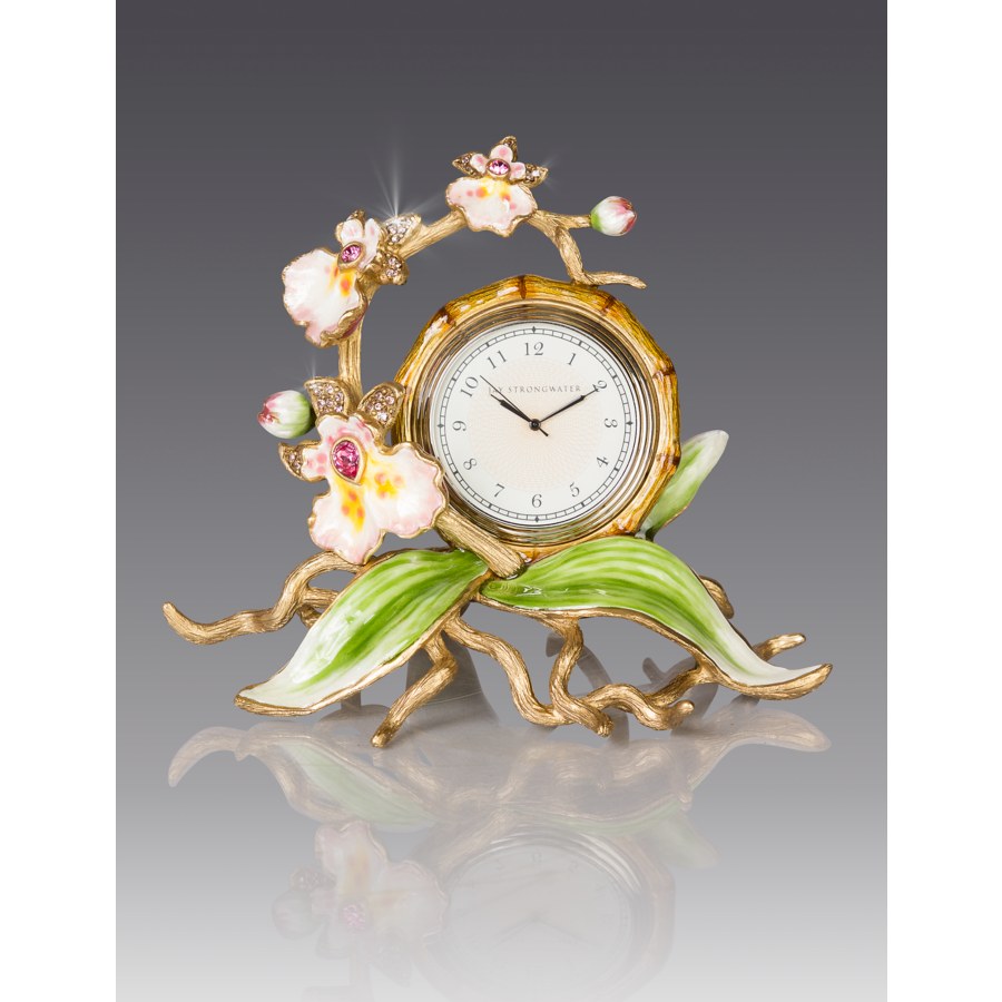 Tara Orchid Clock - Flora – Jay Strongwater