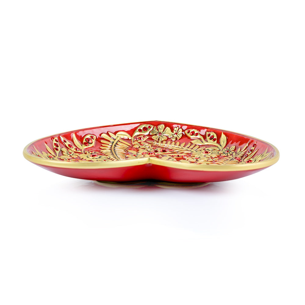 Aria Floral Heart Trinket Tray - Ruby – Jay Strongwater