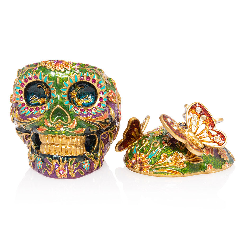 Rivera Skull With Butterflies Box – Jay Strongwater