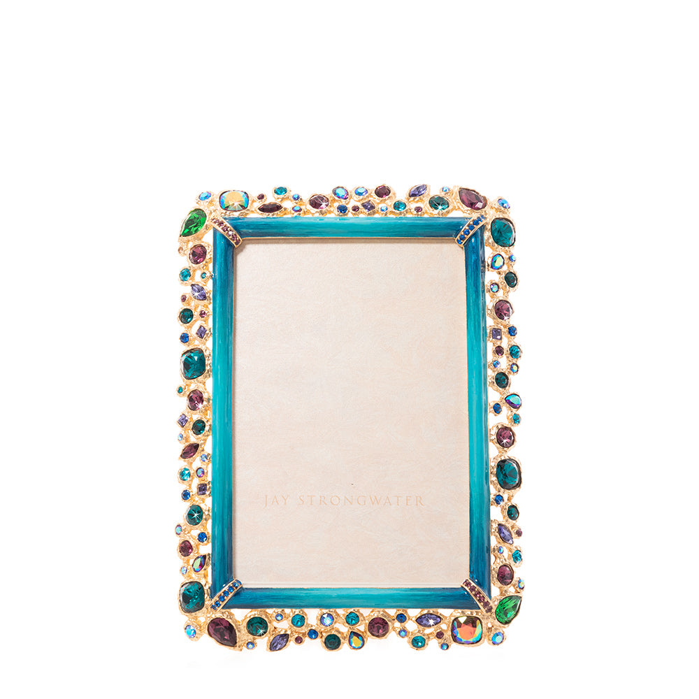 4" x 6" - Blue Bejeweled - Picture Frame 