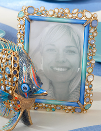 4" x 6" - Blue Bejeweled - Photo Frame