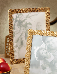 8" x 10" Braided Gold and Brown Picture Frame 