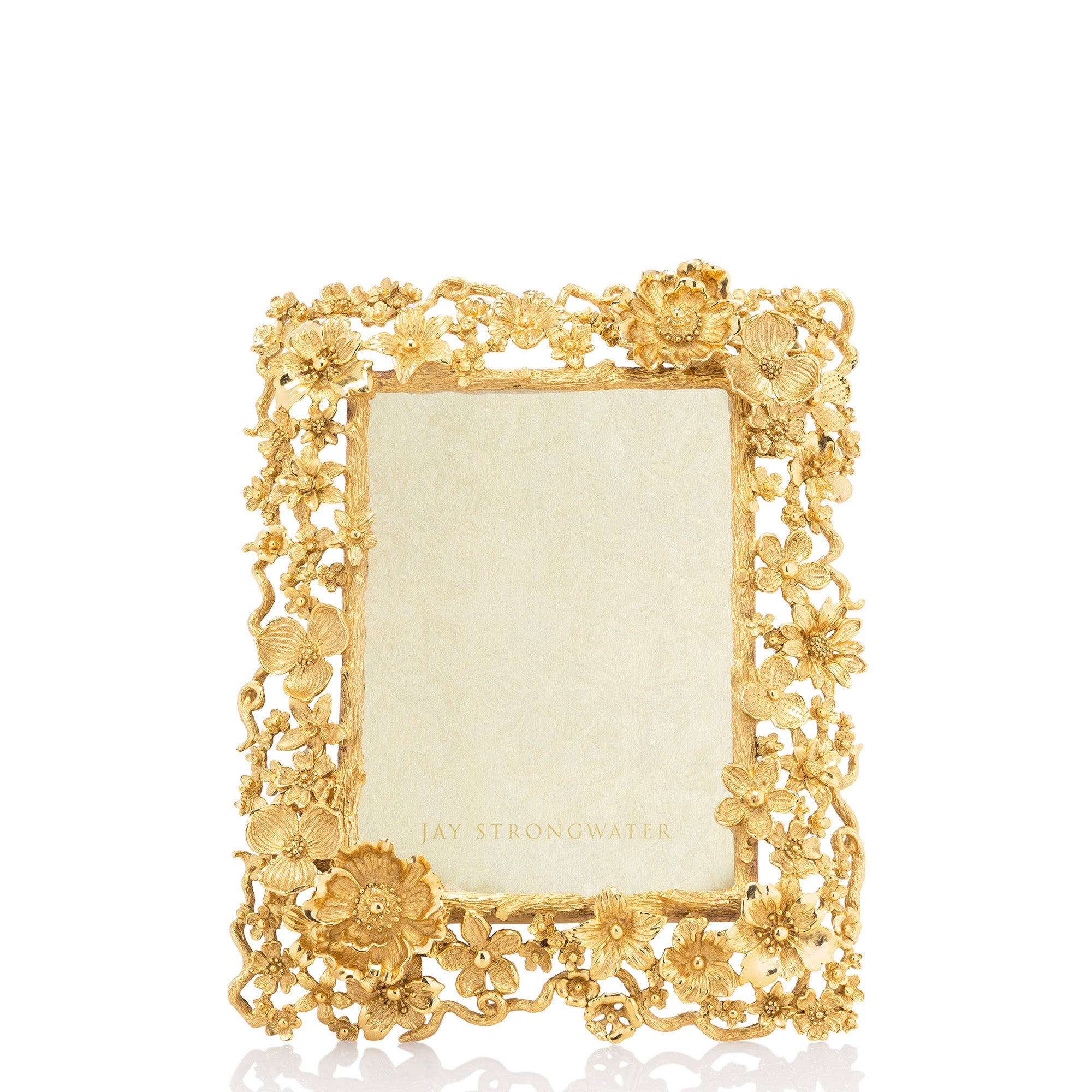 Ophelia Cluster Floral 5"x7" Frame - Gold