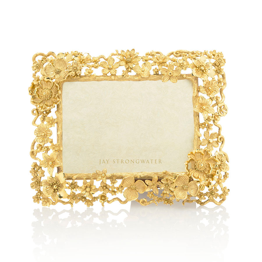 5" x 7" - Gold Floral - Picture Frame