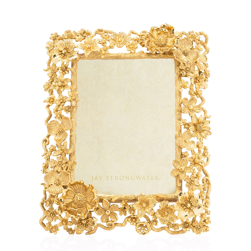 5" x 7" - Gold Floral - Picture Frame