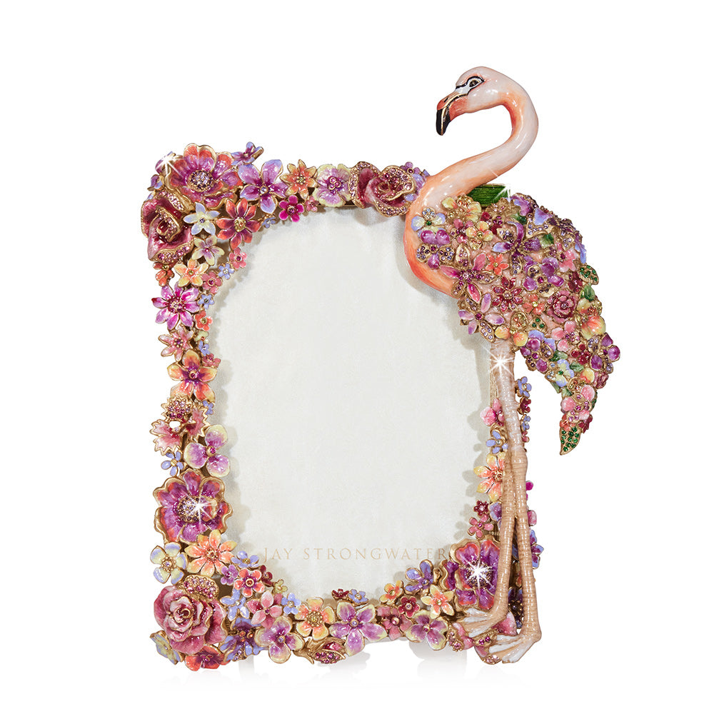 【美品】JAY STRONGWATER コンパクトミラー 花鳥風月 ￼￼￼ピンク Jay Strongwater Flamingo Collection | Tropical Charm
