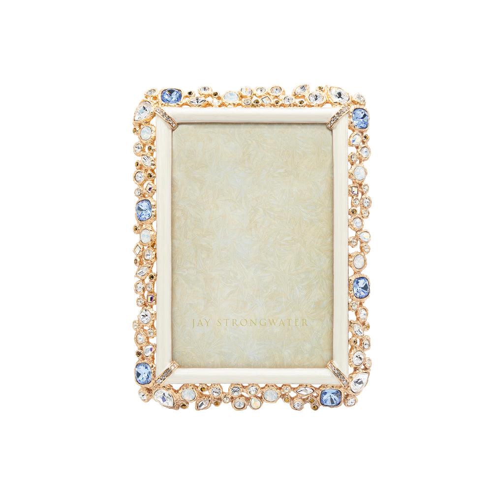 Emery Bejeweled 4" x 6" Frame - White Opal