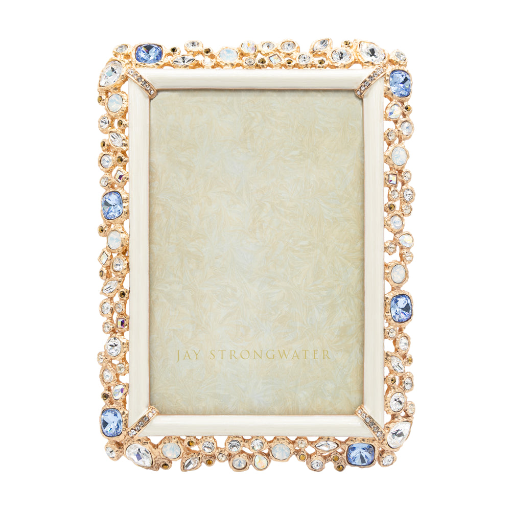 Emery Bejeweled 4" x 6" Frame - White Opal