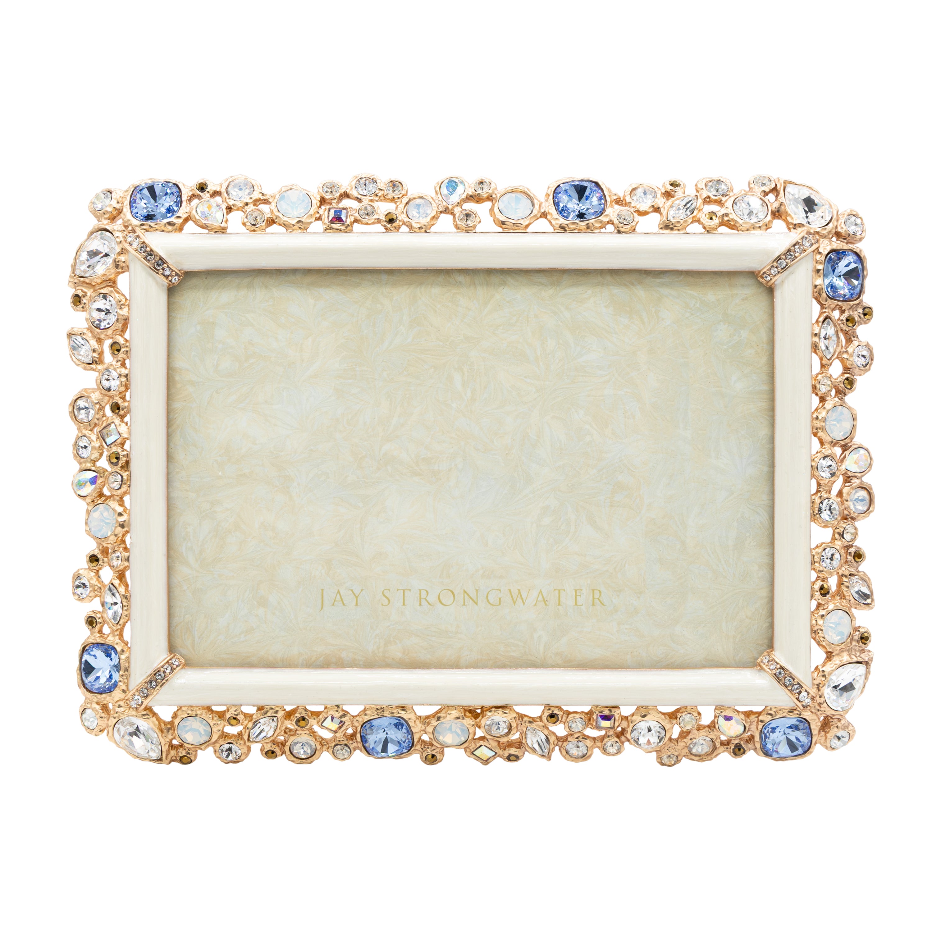 4" x 6" White Opal - Emery Bejeweled Frame 