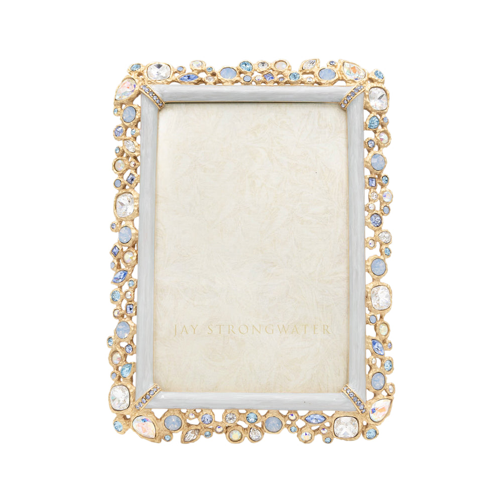 Emery Bejeweled 4" x 6" Frame - Baby Blue